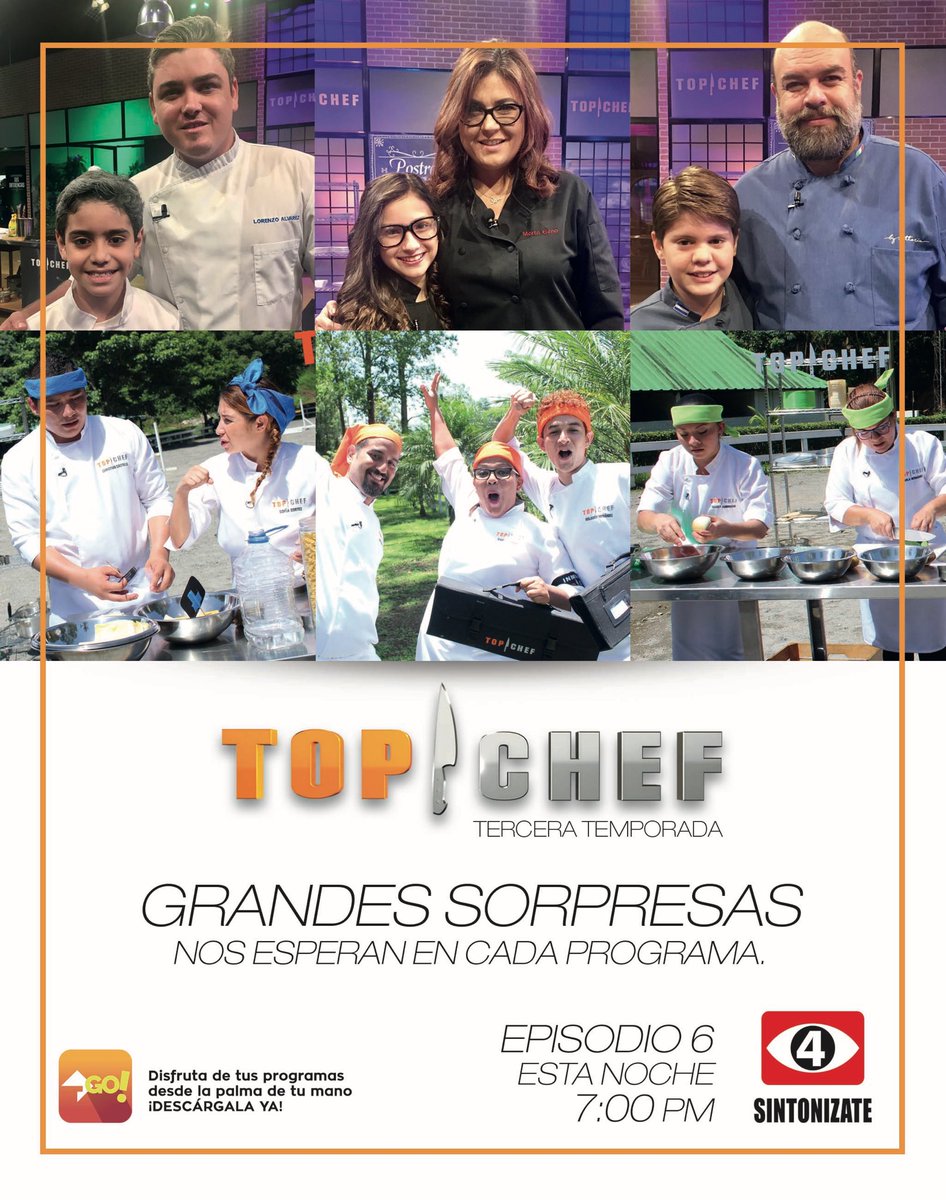 Hoy en <a href="/TopChefSV/">Top Chef El Salvador</a> seguiremos sorprendiendo a los participantes 🙃! No se lo pierdan 😁, 7:00 pm por canal 4. #TopChefSV
