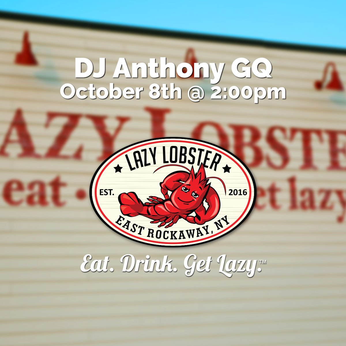 DJ Anthony GQ is our final performance this year. Eat Us Empty &amp; Drink Us Dry with 1/2 price food &amp; drinks! ow.ly/HtNP30fuVlC #getlazy