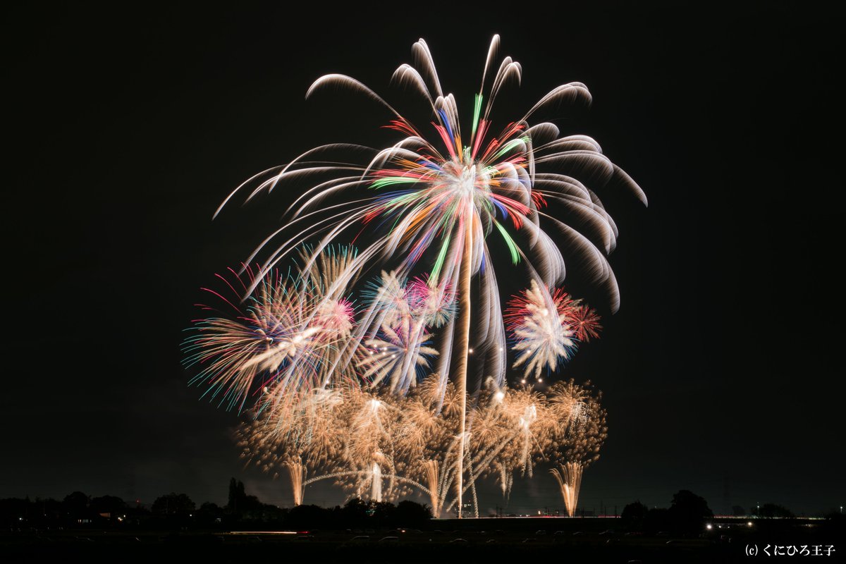 乙幡 国広 در توییتر ２０１７年１０月８日こうのす花火大会 鴻巣花火 シルエット