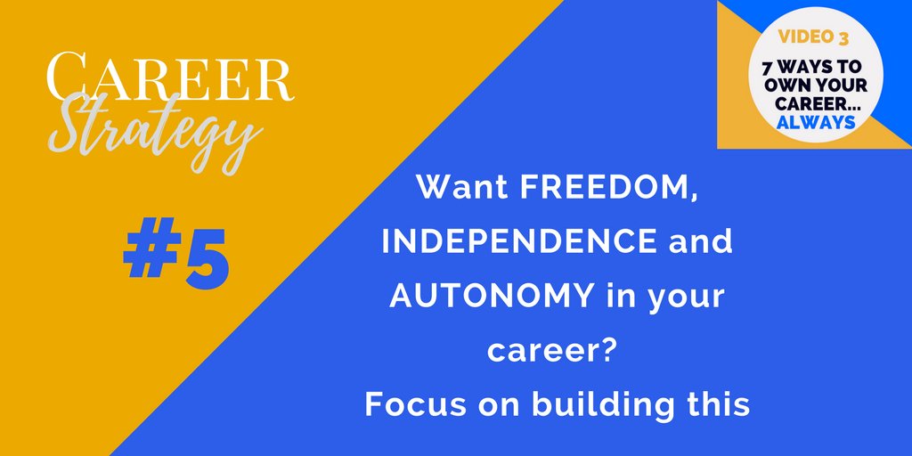 Job_Hunt_School's tweet photo. Want #Freedom #Independence #Autonomy in your #Career? Develop this https://t.co/YCKyUTsjJb #CareerStrategy #Entrepreneur #FourHourWorkWeek https://t.co/epLTBvWyxV
