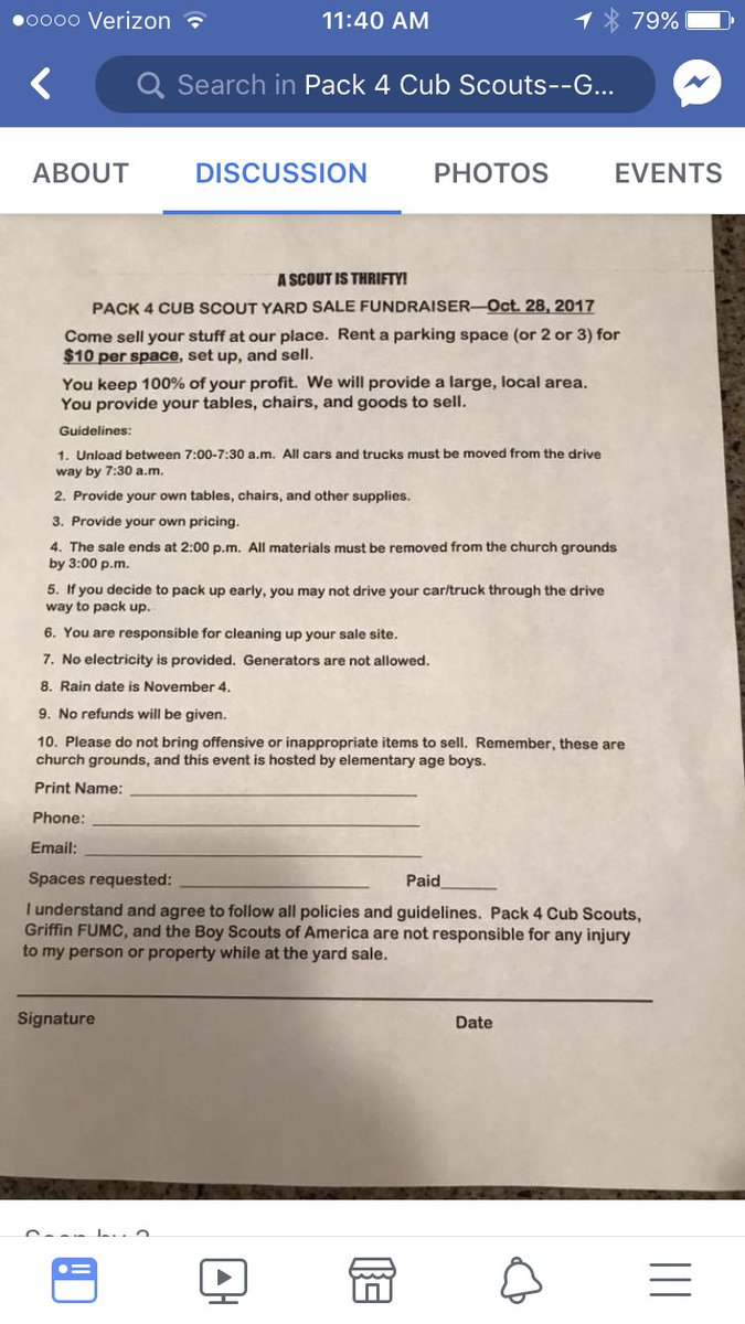 pack4scouts's tweet photo. Yard sale info https://t.co/EFIrYiVsUw