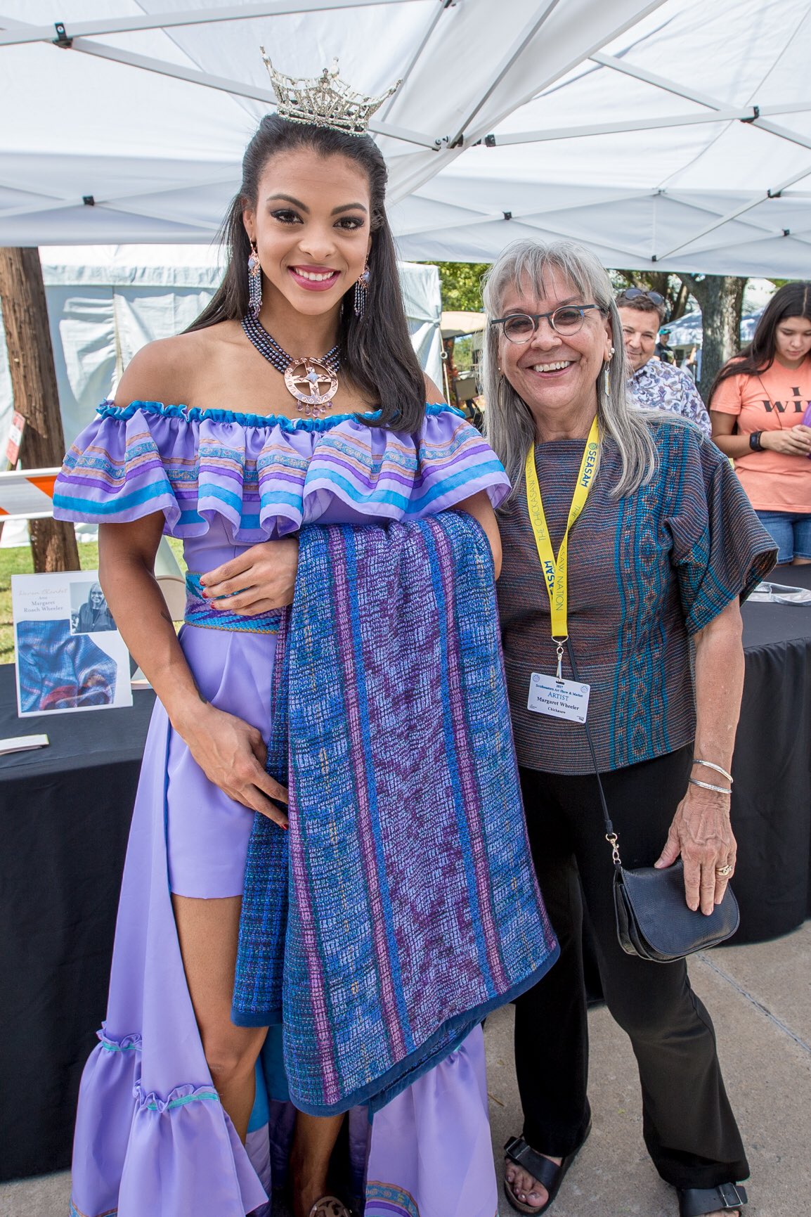 The Chickasaw Nation Triana Browne W Margaret Roach Wheeler One Of The Many Acclaimed Artists Who Contributed To Missamericaok S Dress T Co 55prvqze9a T Co Aj29vgxoyb