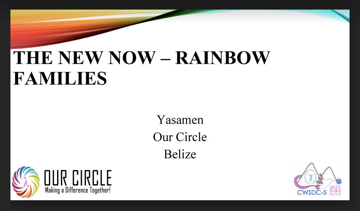 ourcirclebze's tweet photo. Our Circle presents tomorrow at #CWSDCSLu: #Caribbean #RainbowFamilies, incorporating them in #family oriented and #LGBT oriented programs. https://t.co/voZcfGRZDJ
