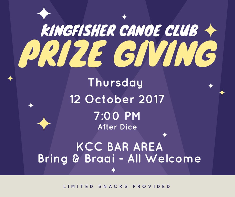 Are you a Winner? This Thursday after dice sees the Kingfisher Annual Prize Giving. Fires will be lit and snacks provided. See you at 7 pm!