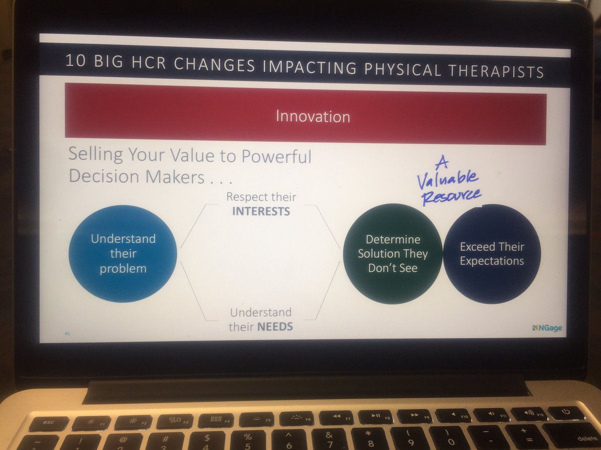 TherapyPartners's tweet photo. #PTMSO Thought of the Day...This week...#HealthPlanContracting. Step 2-Understand, respect health plan’s business interests-costs, access https://t.co/mJBzXm2ATQ