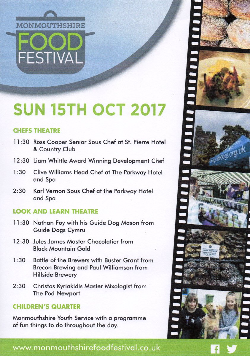 Great demos tastings &amp; talks in the Chef's Demonstration Theatre &amp; Look &amp; Learn Theatre next Sunday don't miss them #MonFoodFest17 #DeanWye