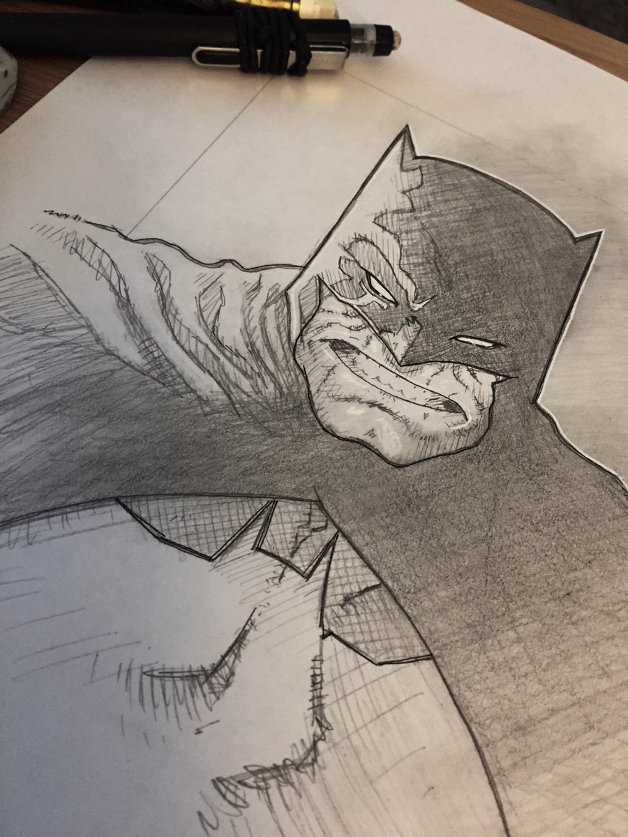 TWKeller's tweet photo. Sunday morning arting. #OnTheDrawingBoard #DrawSocial #DarkKnight #Batman https://t.co/hAdGbwFA9W