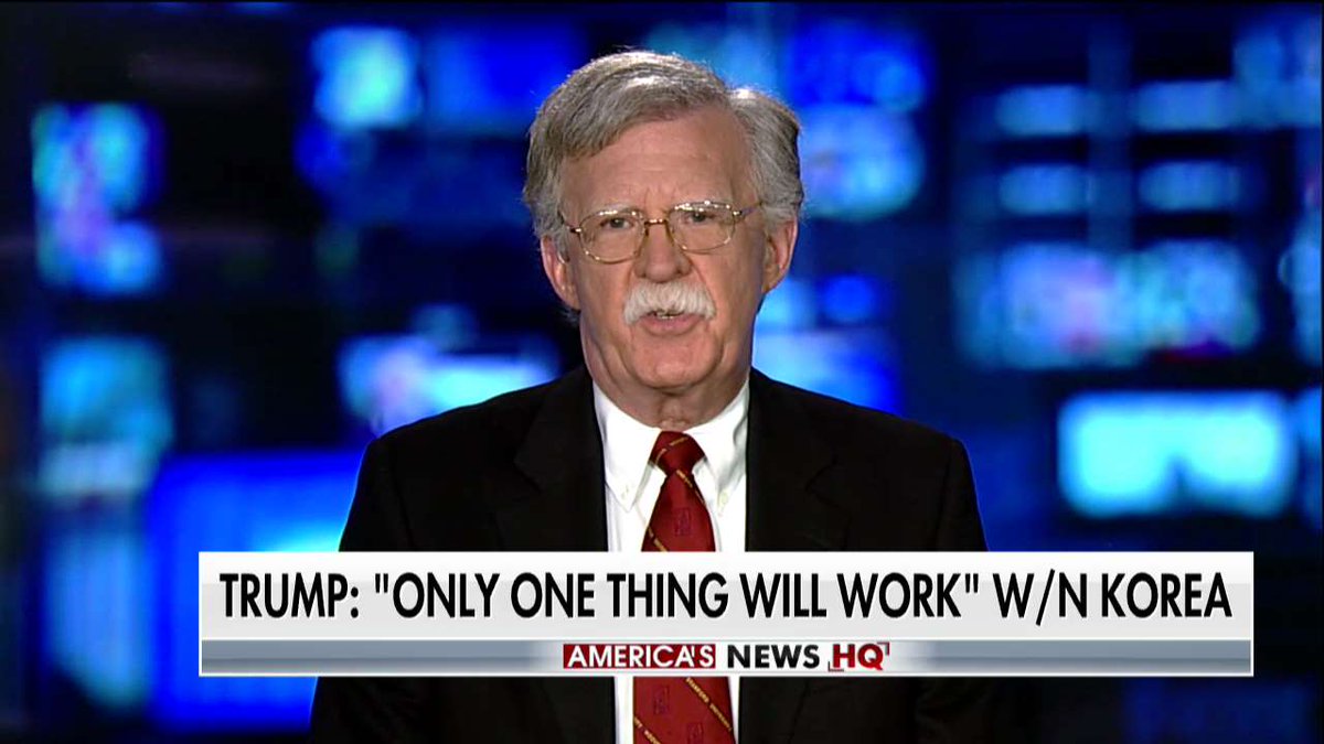 FoxNews's tweet photo. .@AmbJohnBolton: "[@POTUS's] central point is that 3 prior administrations...have tried the @StateDept's favorite approach...&amp; it's failed." https://t.co/1ExKBqygTA