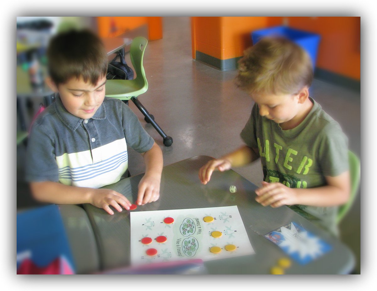 On s'amuse avec les mathématiques!  Qui obtiendra le plus de grenouilles dans l'étang?!?