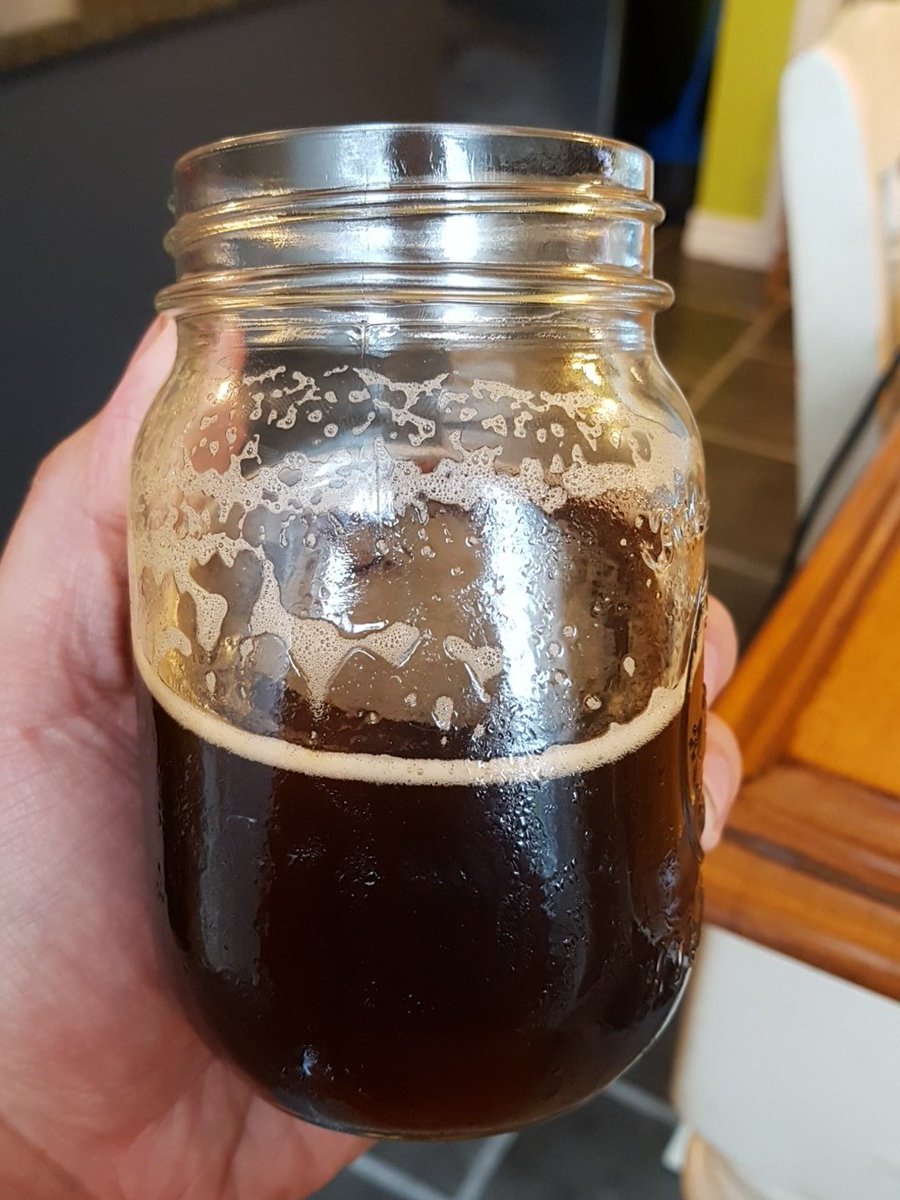 CrookedFeeder's tweet photo. Just a little quality control on a test batch of double chocolate oatmeal stout. Happy Thanksgiving All!  #craftbeer #nltourism https://t.co/9AyRWR9RSJ