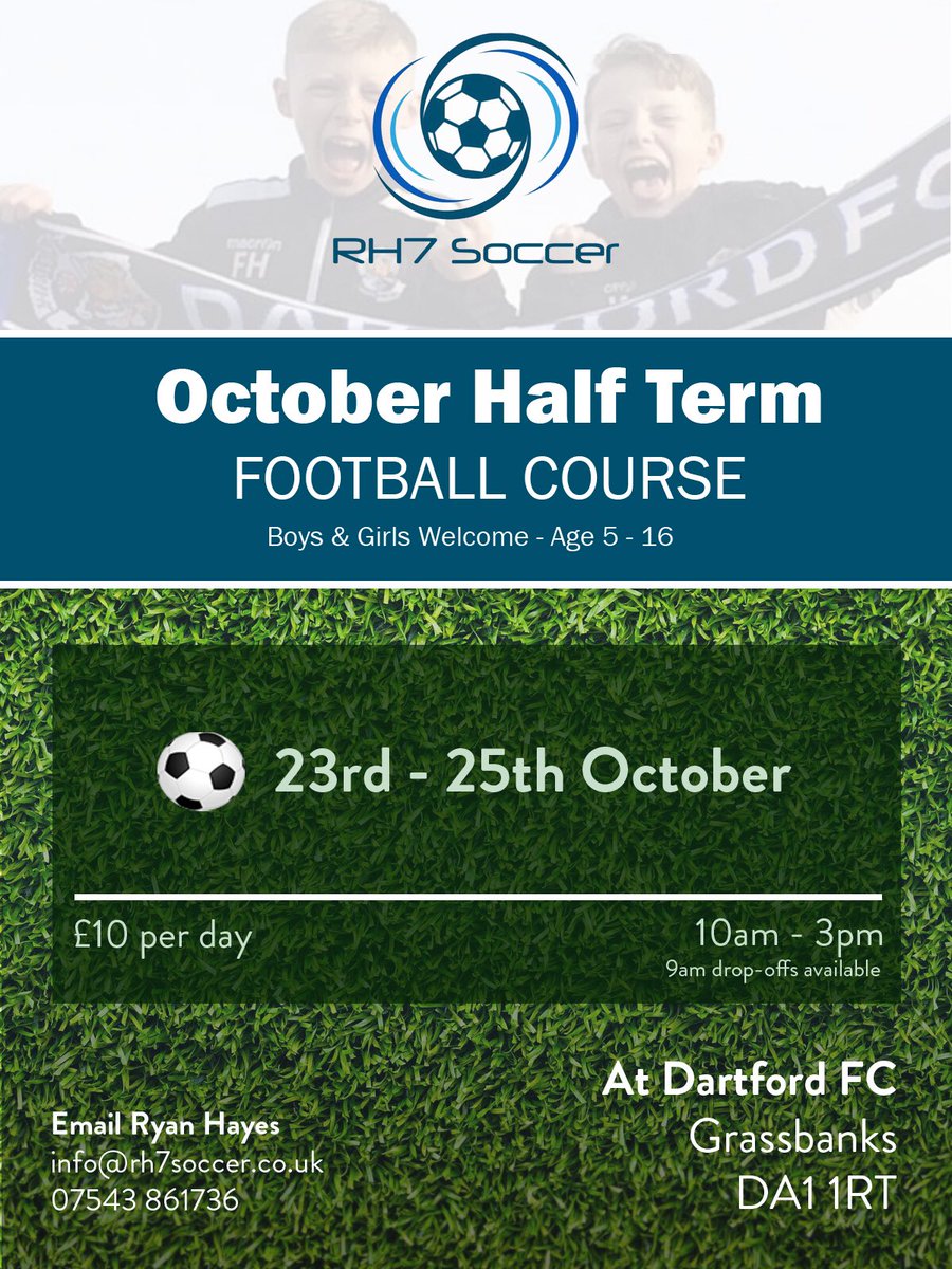 RH7Soccer's tweet photo. ⚽️Holiday Course⚽️ Book now!! https://t.co/9JSCIwa63J