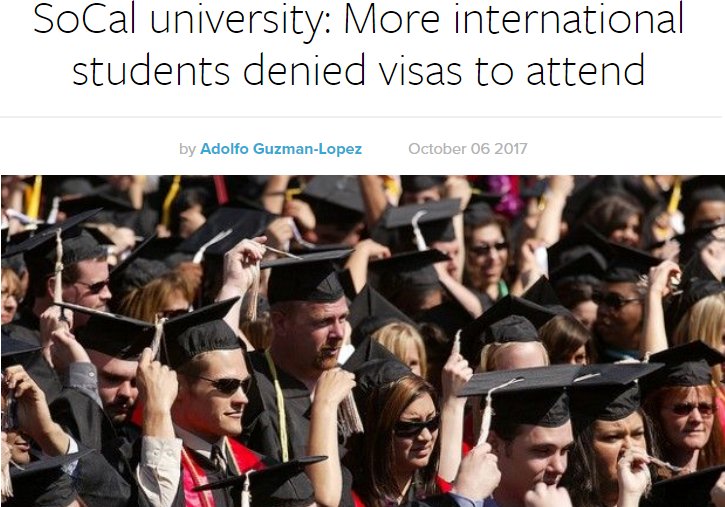 Increase in #intlstudent visa (F-1) denials to study in the US? #highered?  My take: this is a segment with lowest risks &amp; highest benefits