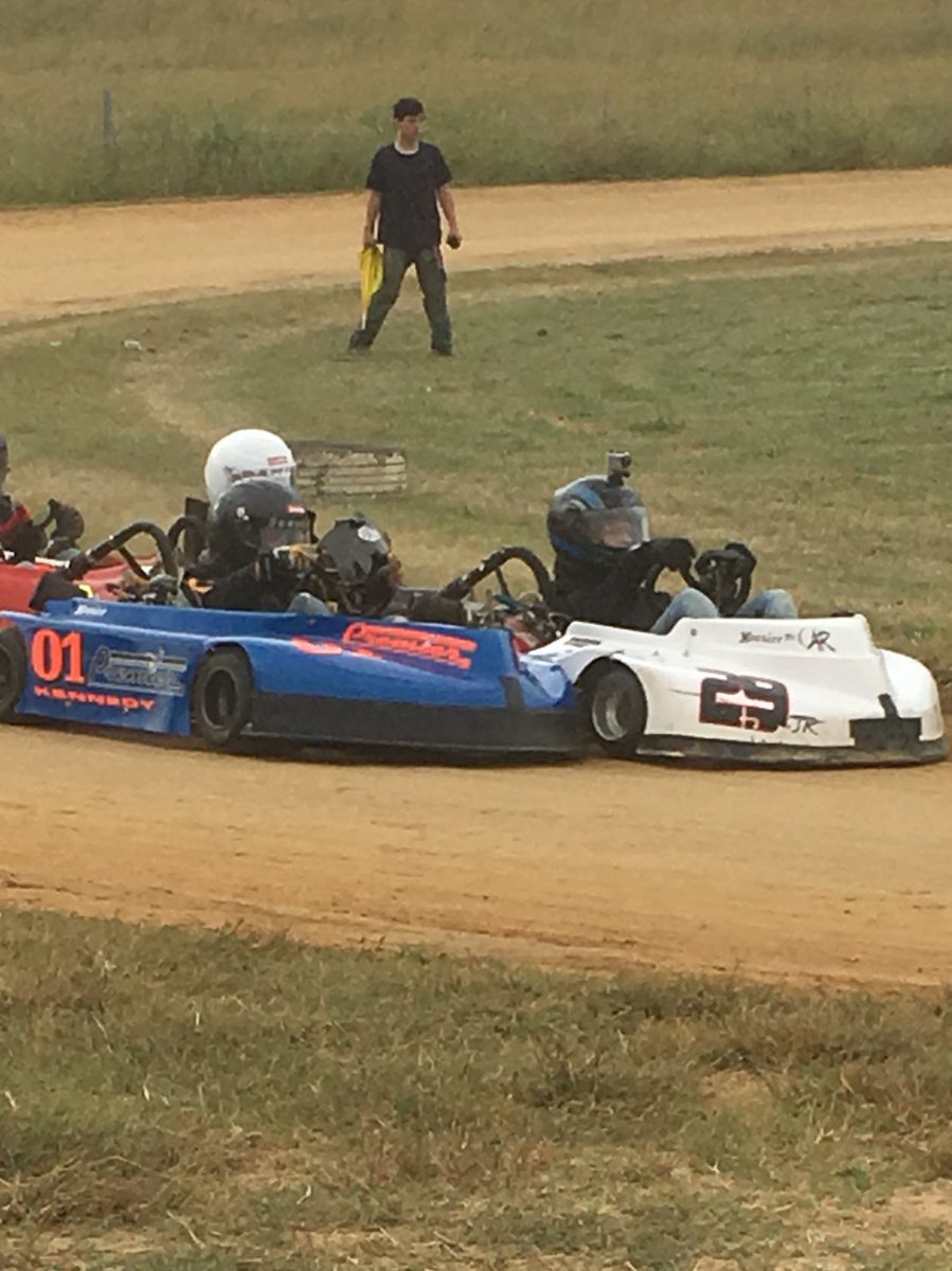 JeremyKennedy7's tweet image. Proud of Caleb took a lick running second bent nerf bar into chassis. Still managed a second place finish from rear #borntoperform #pecpower