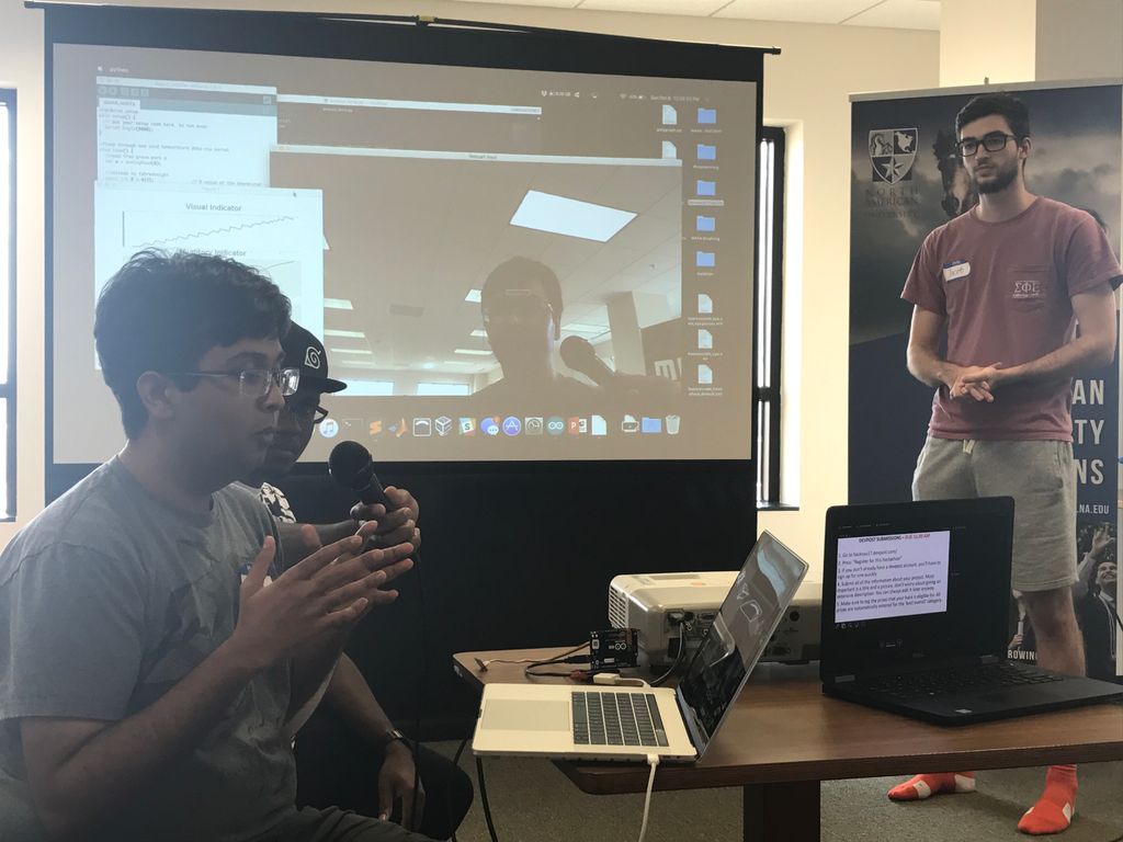 MLHacks's tweet photo. PolygraphCV is a replicant-finding lie detector based on biometric data and the concept from the movie Blade Runner! #HackNAU https://t.co/uKrd3FQEf5