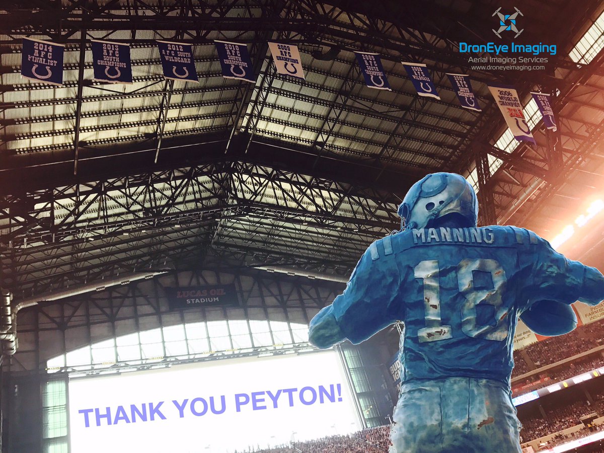 DronEyeImaging's tweet photo. #PeytonManning #ThankYouPeyton #thankyou #dronephotography #drone #Indianapolis #droneyeimaging #ColtsNation https://t.co/CyhPS8D41A