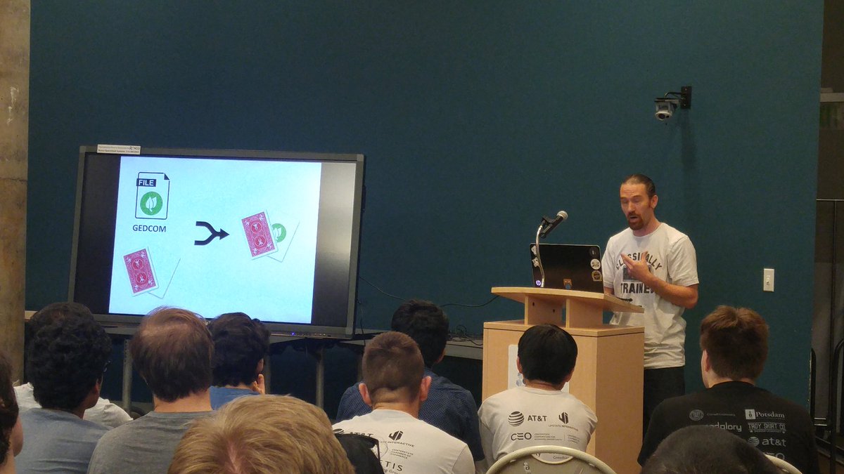 glenn_a_allen's tweet photo. The @hackupstate #HackUpstateX presentations are awesome as usual @thetechgarden. https://t.co/Bm2sPe51A5