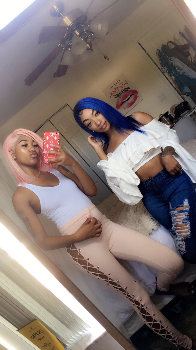 bossyhairco's tweet photo. #ClientPics Besties That's Slay Together! They Both Did The Custom Color Bob Sale. YALL GET INTO IT 🤗🌈💅🏾👅✨💙🦄 https://t.co/Mc8AN9c8Gh