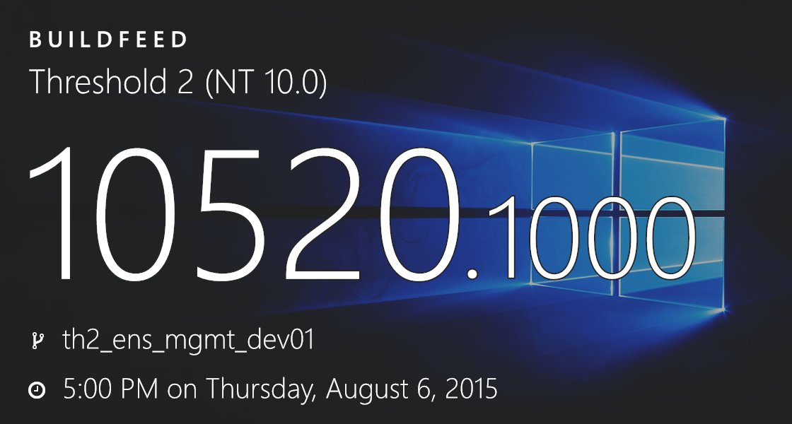 buildfeed's tweet image. 10.0.10520.1000 (th2_ens_mgmt_dev01.150806-1700) bld.pm/2gmnUox #Threshold2 #microsoft #windows