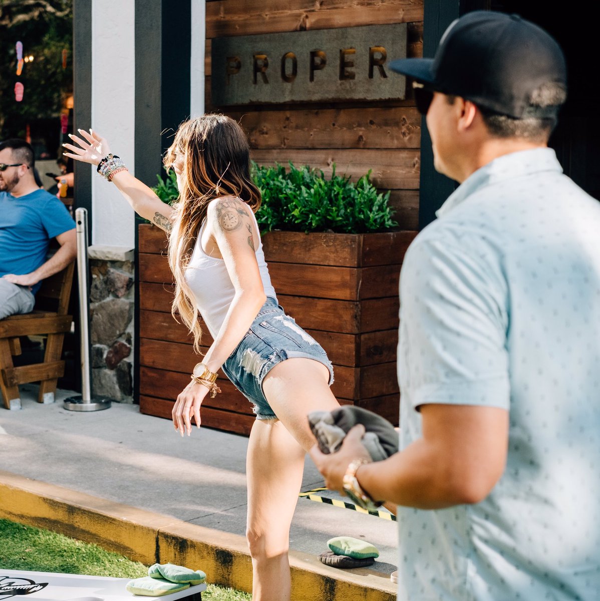 Properdtsp's tweet photo. Sundays are for cornhole &amp; football! 🏈🍺 #ProperDTSP https://t.co/JTeRsULW96