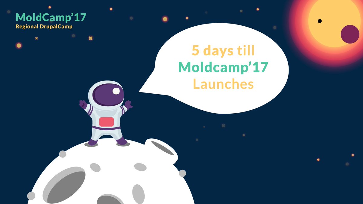drupalmoldova's tweet image. 5 DAYS LEFT for @Moldcamp  to start!
Join us on 14-15 Oct, and attend +25 amazing sessions!
Book your ticket now at: bit.ly/2y96vJj