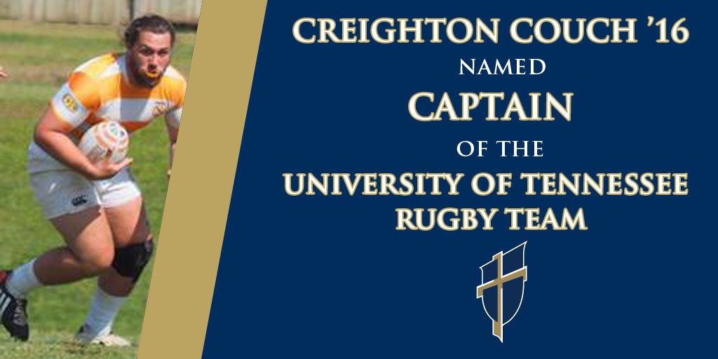 Congratulations to Creighton Couch '16 who was named captain of the U of Tennessee Rugby Team! #AlumKnights 

tennesseerugby.com/news_article/s…