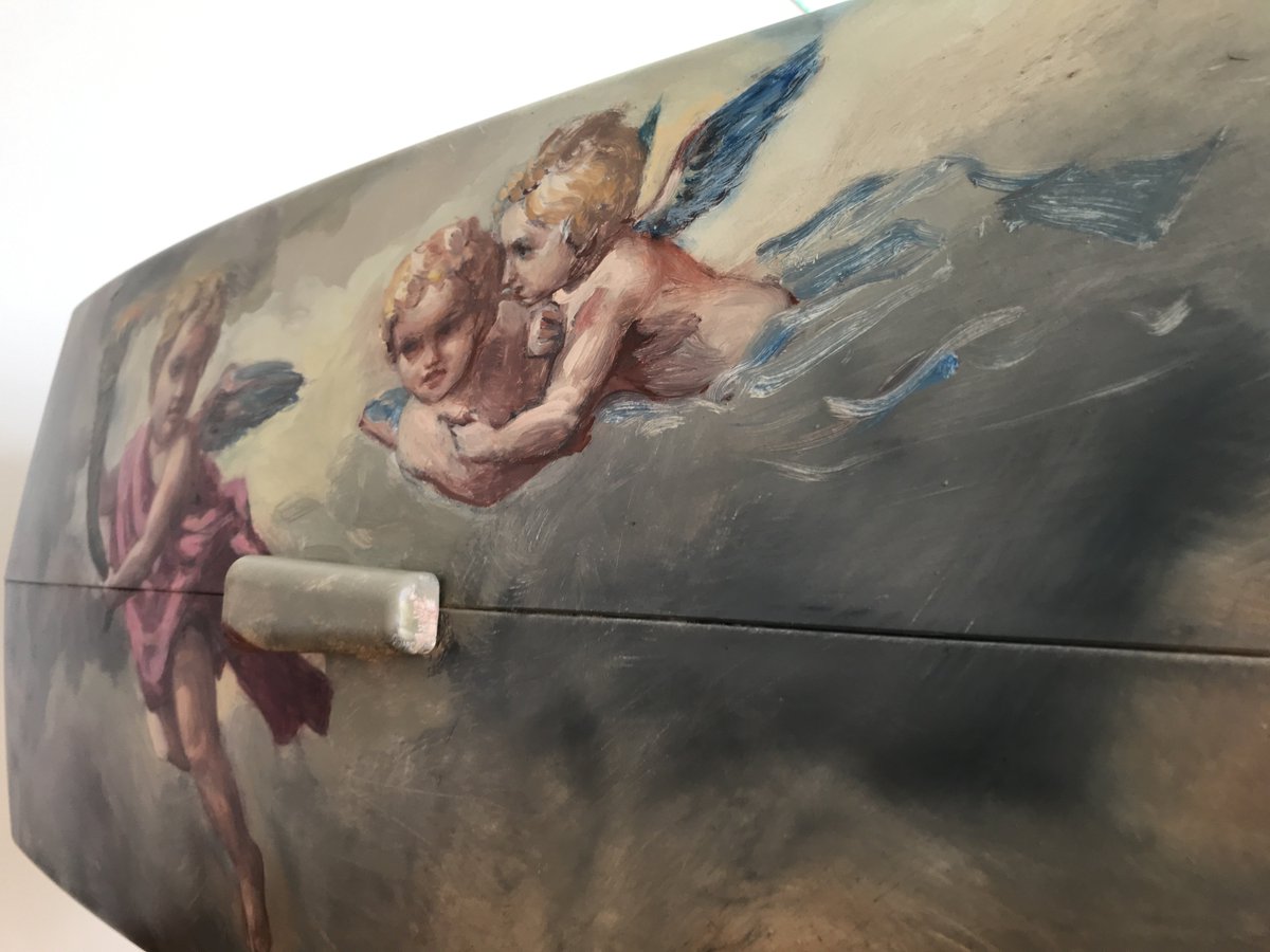 Sfeerimpressie van Onora's Kunstkisten expo bij <a href="/DeCeuvel/">De Ceuvel</a> #D100N #Duurzaam #kunstkisten2017 #uitvaartkisten