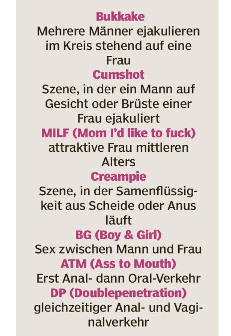Porno abkürzungen