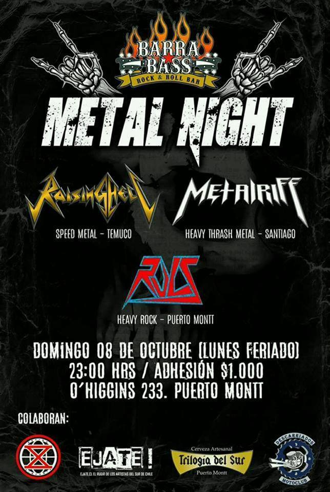 BarraBassbar's tweet photo. Esta noche ❘ 🎧 #HeavyMetalNight III 🎧
#RULS + #RaisingHell + #Metalriff
#NosVemosEnLaBarra #Ptomontt https://t.co/BL9v7eS5TS