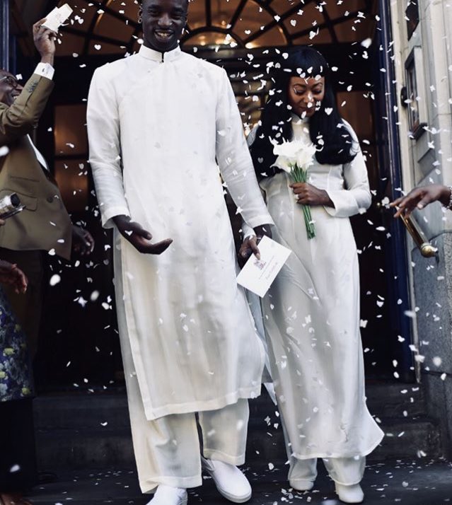 On their wedding day. Petite &amp; Rharha done did it man 🌹 
I love everything about this.