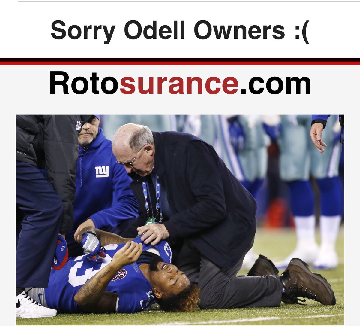 mikethorwart's tweet photo. There’s still time to get insurance on your #FantasyFootball players. Visit https://t.co/6giKZnNwpZ &amp; use coupon code FFG for 20% off. https://t.co/Hpp7C9UD3R