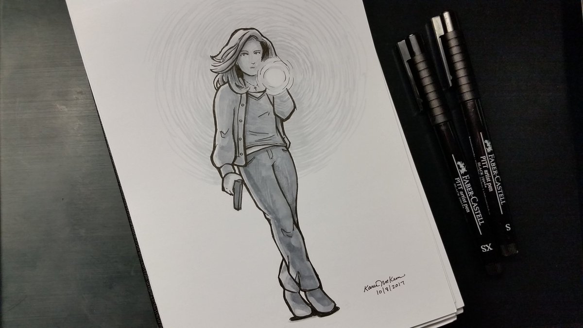 rainknight's tweet photo. When it's #Inktober, but all you can think about is what a fucking badass Dana Scully is.
#Inktober2017 #TheXFiles #TheXFilesPromo https://t.co/99zrrIsAUb