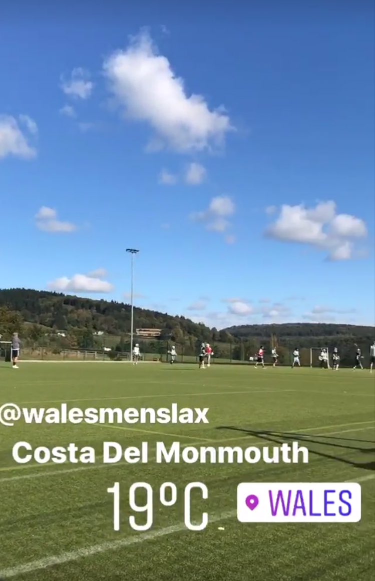 josh_rwall's tweet photo. Beautiful day for @WalesMensLax second world champs trial! Huge effort from the boys especially after fixtures yesterday #buildingdragons https://t.co/BN06SjA0zO