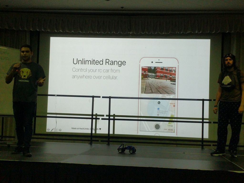 MLHacks's tweet image. Check out this @HackUMBC finalist&apos;s neat RC car hack! #HackUMBC