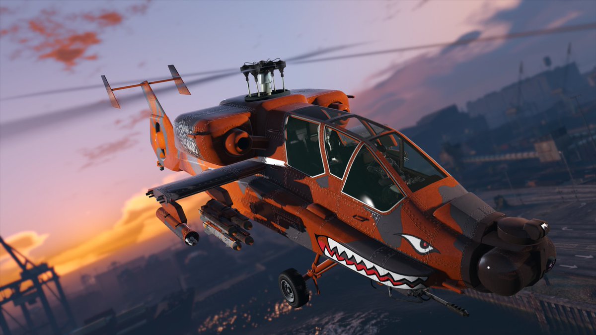 Also coming this fall to #GTAOnline:
New CONDEMNED &amp; DOGFIGHT modes
HUNTER attack heli
The menacing VIGILANTE &amp; more
rsg.ms/4b22be7