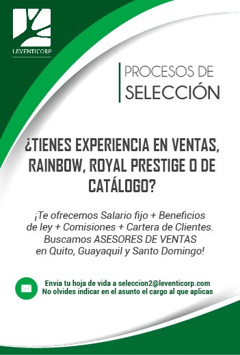 LeventiCorp's tweet photo. ¿Tienes experiencia en venta directa o de catálogo? ¡Tenemos una excelente oportunidad para ti! Aplica ahora a nuestras vacantes https://t.co/ozQ6ImZgdR