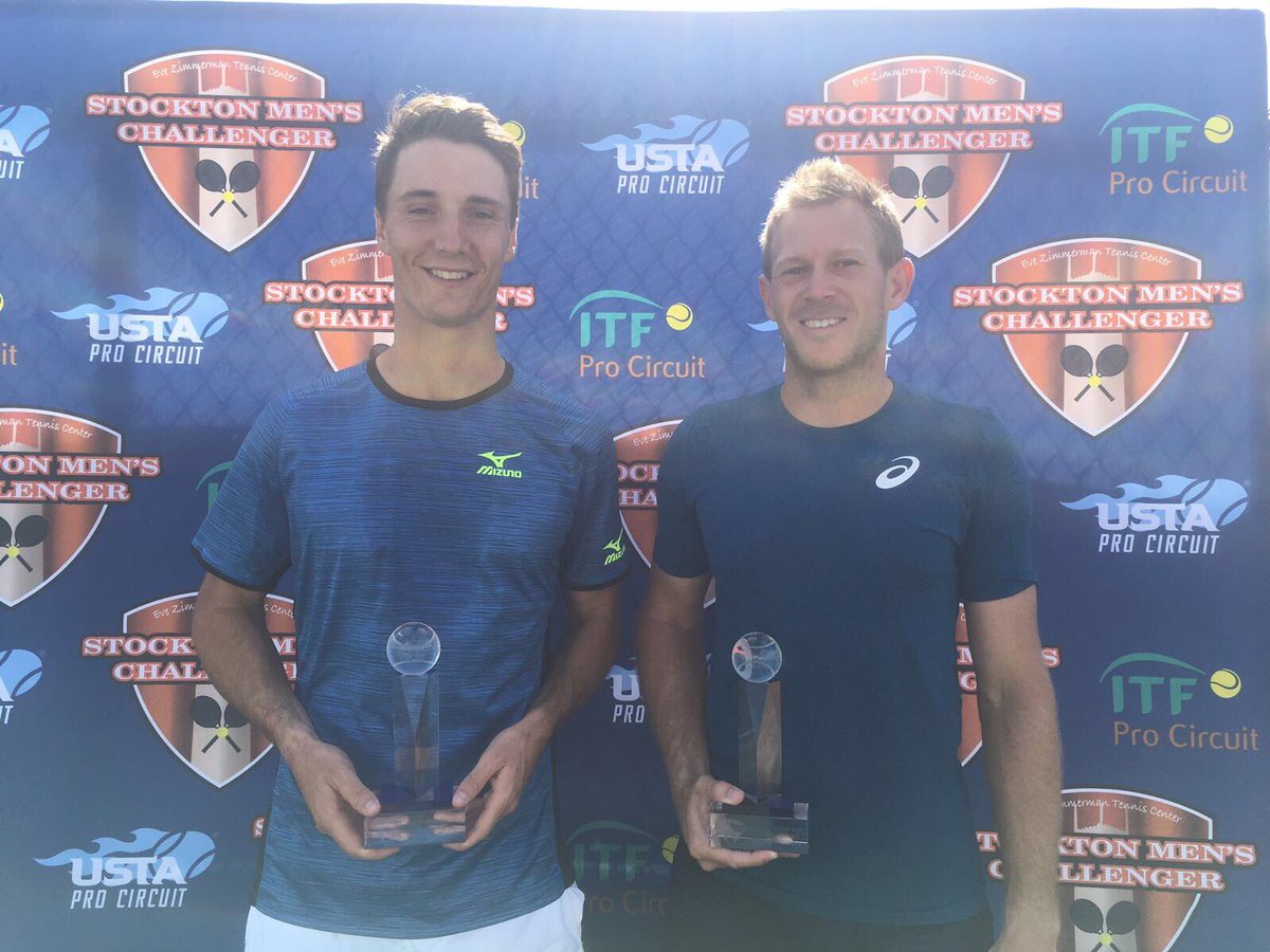 Get in there! <a href="/joesalisbury92/">Joe Salisbury</a> &amp; <a href="/klein_brydan/">Brydan Klein</a> are Stockton <a href="/ATPChallenger/">ATP Challenger</a> champions. A very good weeks work. <a href="/BritishTennis/">British Tennis</a>