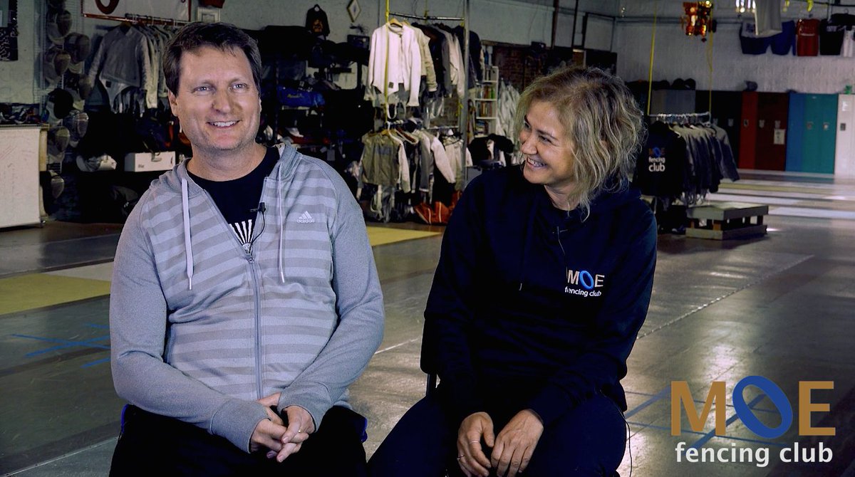 JBPixel's tweet photo. Jason &amp; Elif Sachs, the husband/wife duo behind @MoeFencingClub share a laugh in the #ShortFilm #Documentary #WorkInProgress #fencing 🤺 https://t.co/pvIUlNUBjp