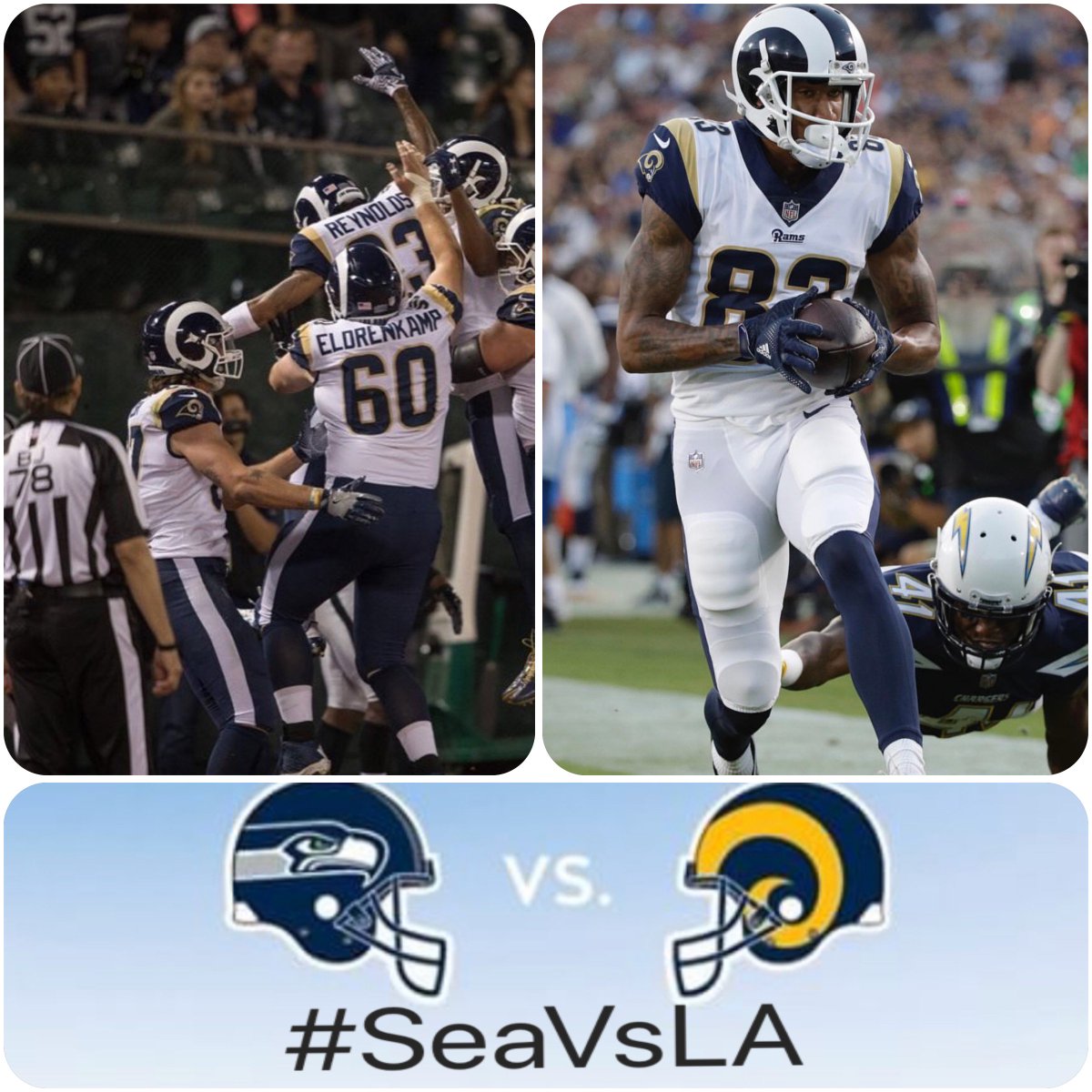 It’s almost time! Catch  #JoshReynolds <a href="/J_Rey_11/">Joshua Reynolds</a> <a href="/RamsNFL/">Los Angeles Rams</a> as they take on <a href="/Seahawks/">Seattle Seahawks</a> <a href="/NFLonCBS/">NFL on CBS 🏈</a> #SeavsLA 4:05ET #NFLGameday #NFLSunday