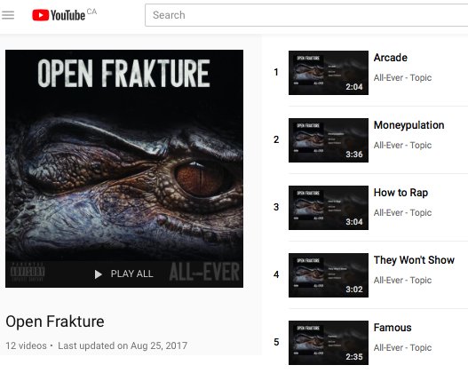 alleverhiphop's tweet photo. 🤩 #OpenFrakture now available on Youtube Red 4 fans in US, South Korea, Mexico, New Zealand & Australia! #AllEver 🙌 https://t.co/UPo4SiW0Bu https://t.co/VyyxQ5YiIK