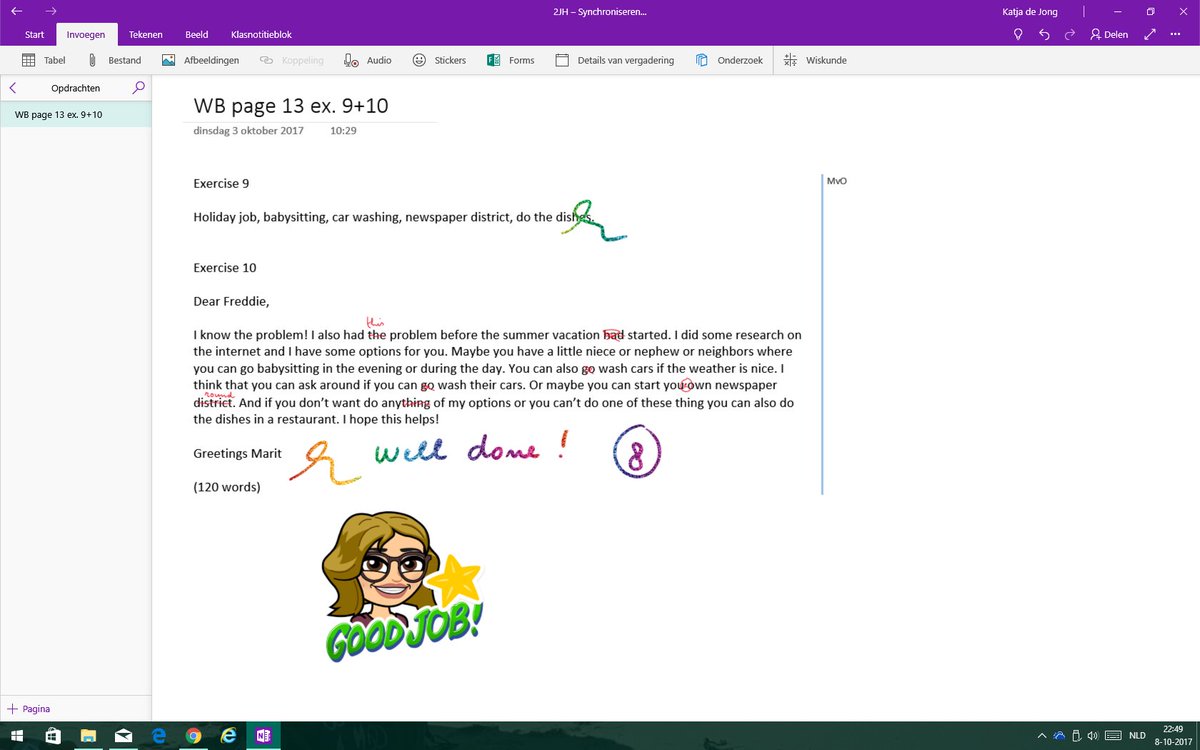 pmimmy69's tweet image. It's such fun, marking work in #Onenote #stickers #rainbowink #surfacepro
