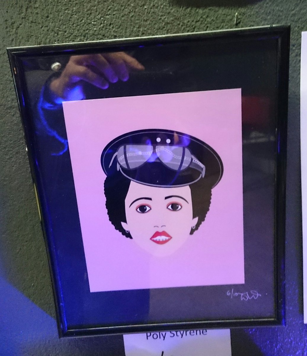 Poly Styrene cartoon on sale at Punk Rock &amp; Roll Art Show <a href="/GalleryUnderdog/">underdog_gallery</a> London Bridge. Open daily 11am until Tues 10th Oct. #PolyStyrene