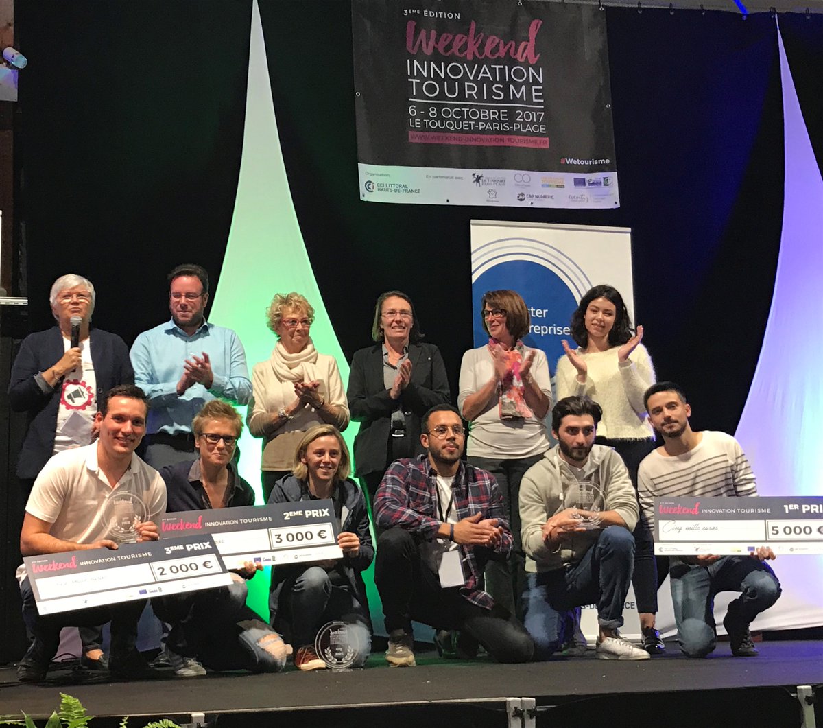 WkdTourisme's tweet photo. Félicitations à nos 3 lauréats: 1 FUTURE, 2 @TrocVoyage &amp; 3 @iziresort de notre 3ème édition Weekend #Innovation #Tourisme ! #WkdTourisme https://t.co/pGWIXRKEX2