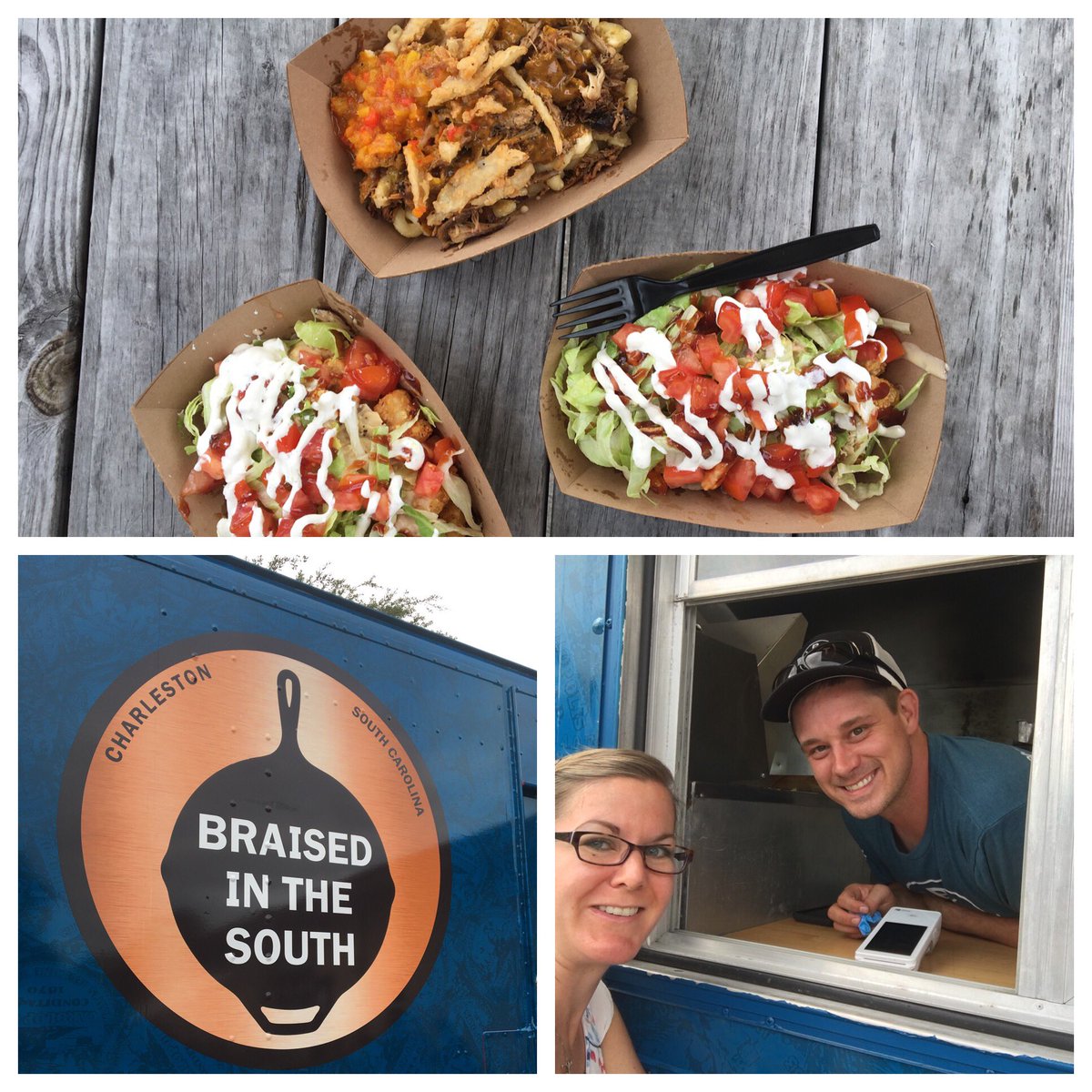 Livin' the foodie dream in Charleston!! Got to check out <a href="/braisedtruck/">Braised In The South</a> today... so good!! 😁👍🏻Tachos for the win #southernfood