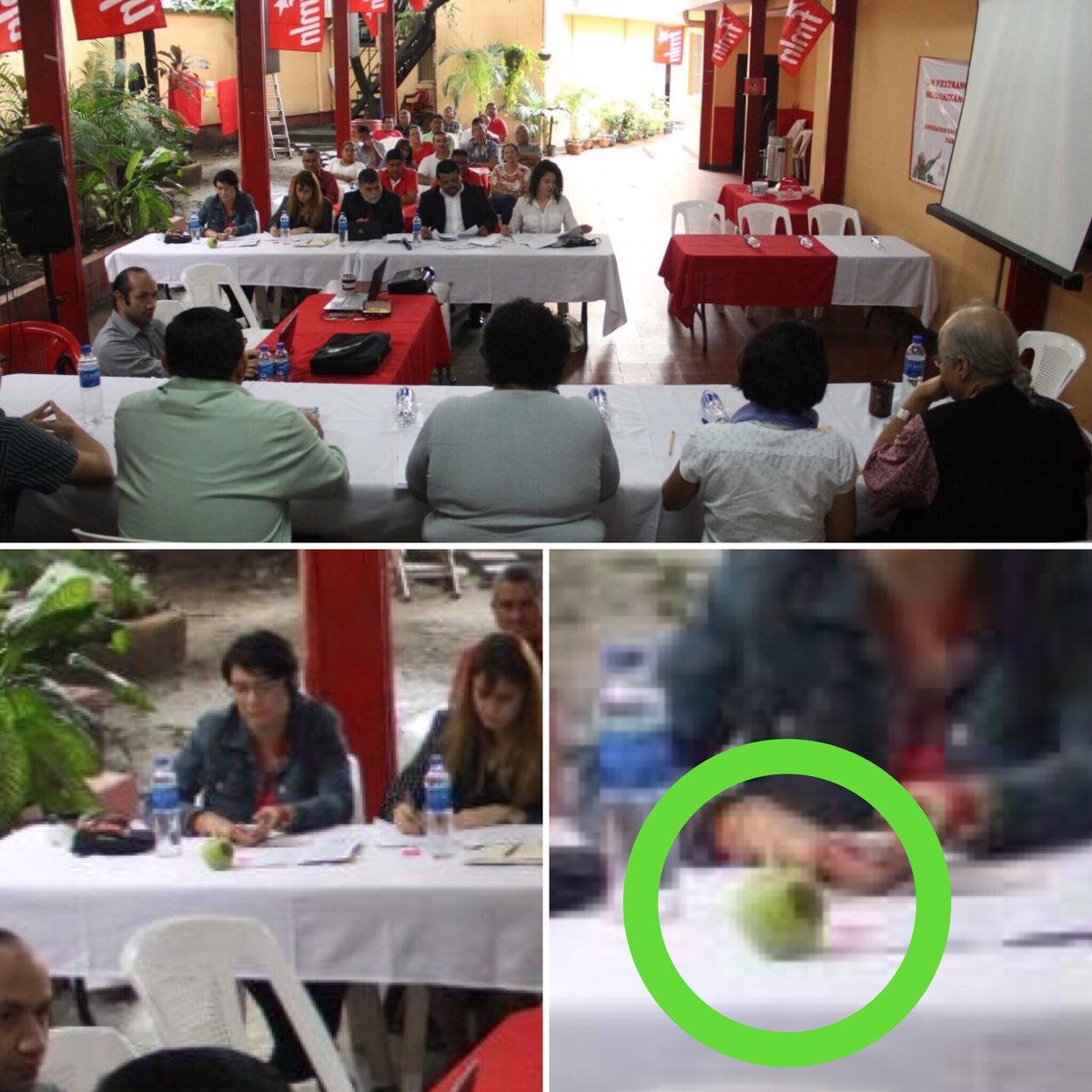 sociedadcivilsv's tweet photo. Con manzana y todo. Qué teatro el que han armado. Ridículo. https://t.co/SJ8osBwbZJ
