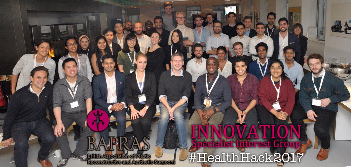 InnovationSIG's tweet photo. We @InnovationSIG, would like to thank @BAPRASvoice @BCG @SWitheyPractice @ShafiAhmed5 for all their help and assistance for #HealthHack2017 https://t.co/txvhnnqoLC