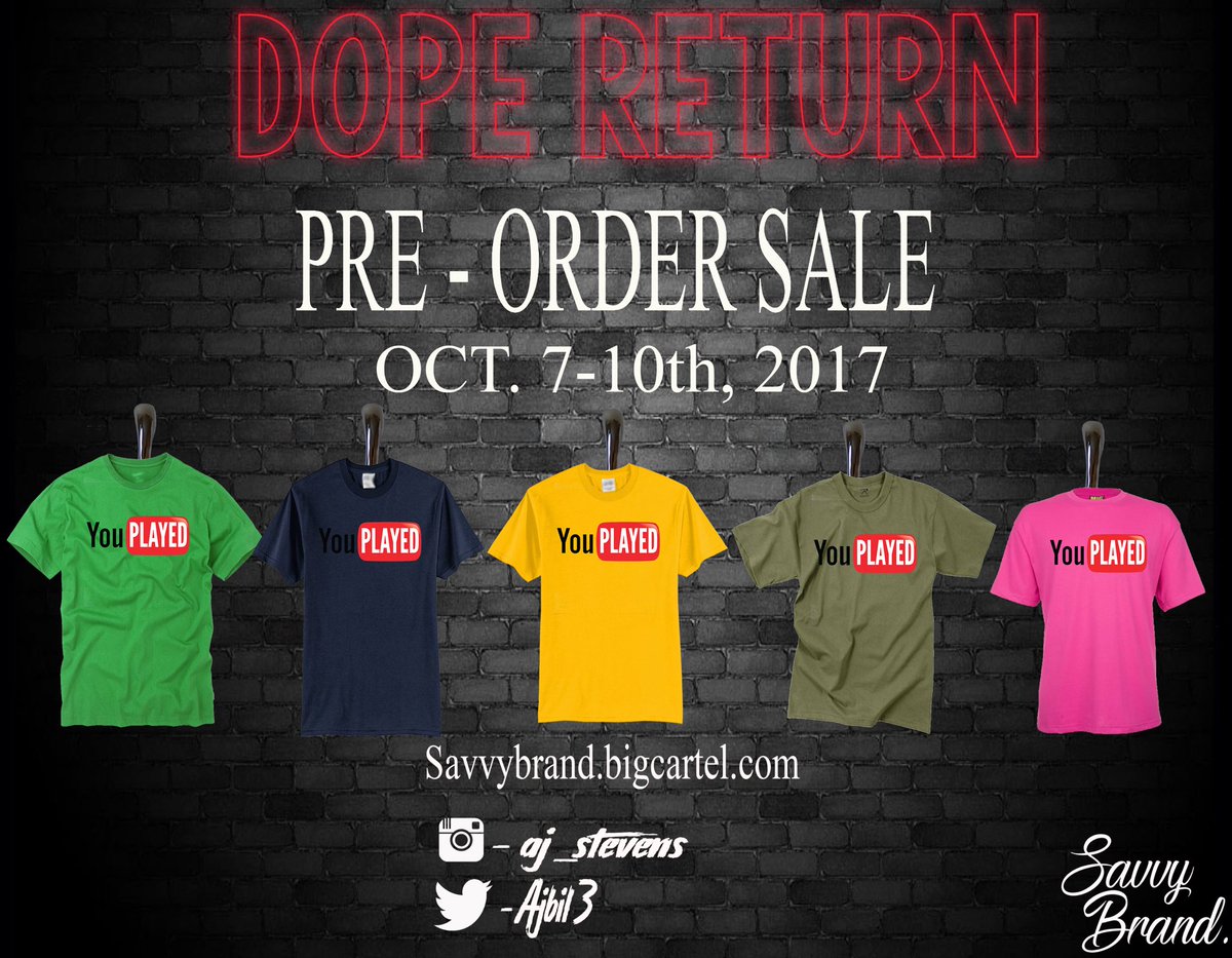 ajfyne3's tweet photo. #DopeReturn #SavvyBrand #YouPlayed  #Pre-ORDER #LinkInBio #FAMU #FSU #TCC #Tally 
👕- @aj_stevens https://t.co/t0bQnp5b0G