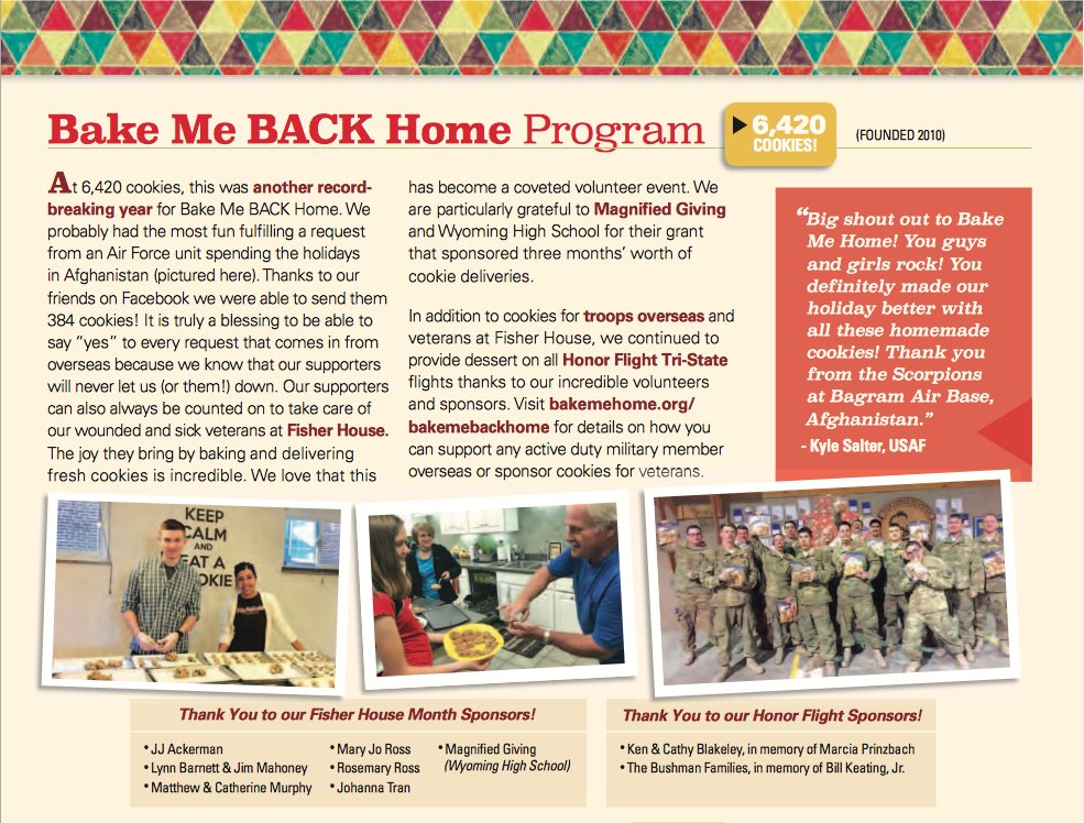 BakeMeHome's tweet photo. Did you know #BakeMeBACKHome shared 6,420 cookies with our #military last year? πΊπΈπͺβ€οΈ View our #AnnualReport here: https://t.co/i4NkNfK3lk. https://t.co/JwhCTx2v6M