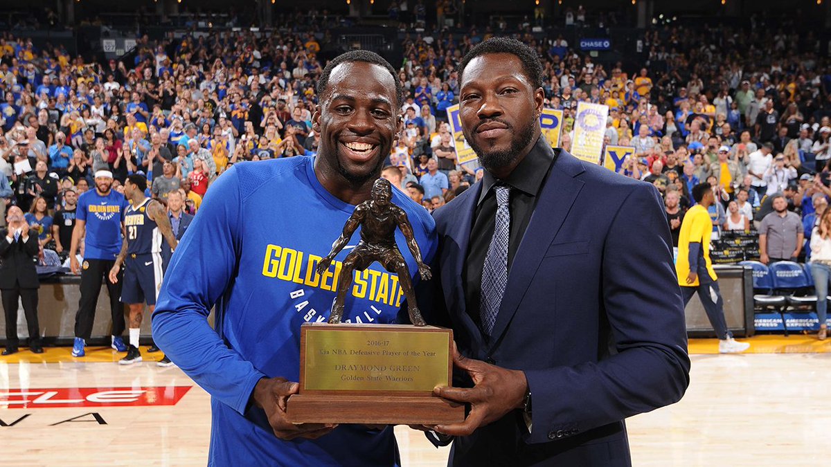 warriors's tweet image. The bond between two overlooked, undersized Defensive Players of the Year » on.nba.com/2fVbWoV