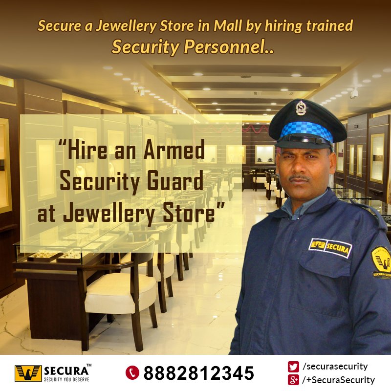 Secure a #JewelryStore in Mall by hiring trained #ArmedSecurityGuard. know more about #ArmedSecurityGuards, visit: goo.gl/zcKeZn
