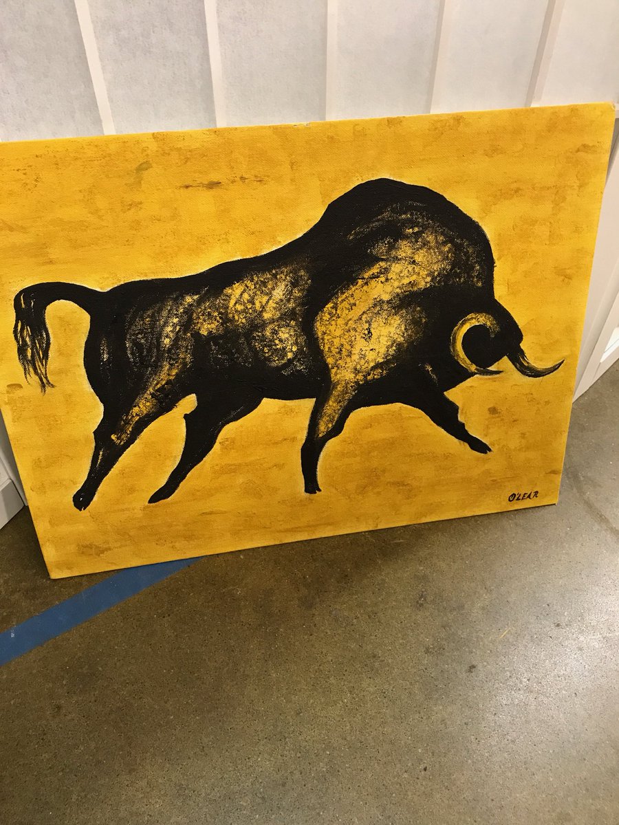gremlin_grace's tweet photo. My mama got me a painting today! #Taurus #ProudTaurus โบ๏ธ https://t.co/1P8za83qoH